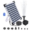 Lewisia 5W Solar Fountain Pump with Battery Backup for Patio