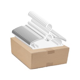 LIYUXIDONG Baby Hangers 50 Pack, Stackable Design Saves Cabinet Space, Adjustable Children's Hangers According to The Size of Clothes, Suitable for Babies and Children(Grey)