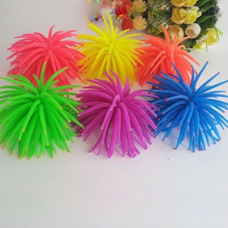 WinldMonmo Artificial Sea Anemone Aquarium Decorations, Silicone Coral Plant, Green,