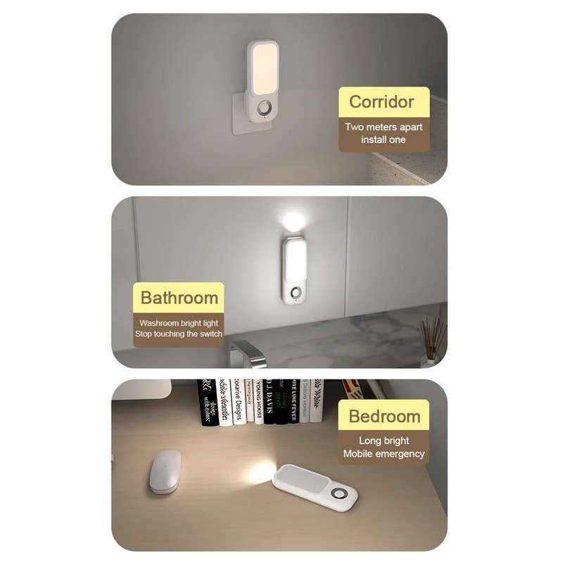 LIWEARE LED Induction Night Light Intelligent Wireless Charging Plug-In Gang