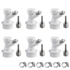 6Pcs Keg Disconnect Ball Lock Keg Fitting Set Grey Quick