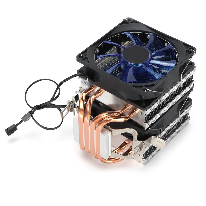 CPU Air Cooler Dual Tower 4 Heatpipes LED Light CPU