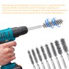 Pack of 8 Wire Brush Drill, Various Sizes, Cylinder Wire