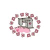 CafePress Floral Sewing Machine Magnets Rectangle Magnet, 2"x3" Refrigerator Magnet