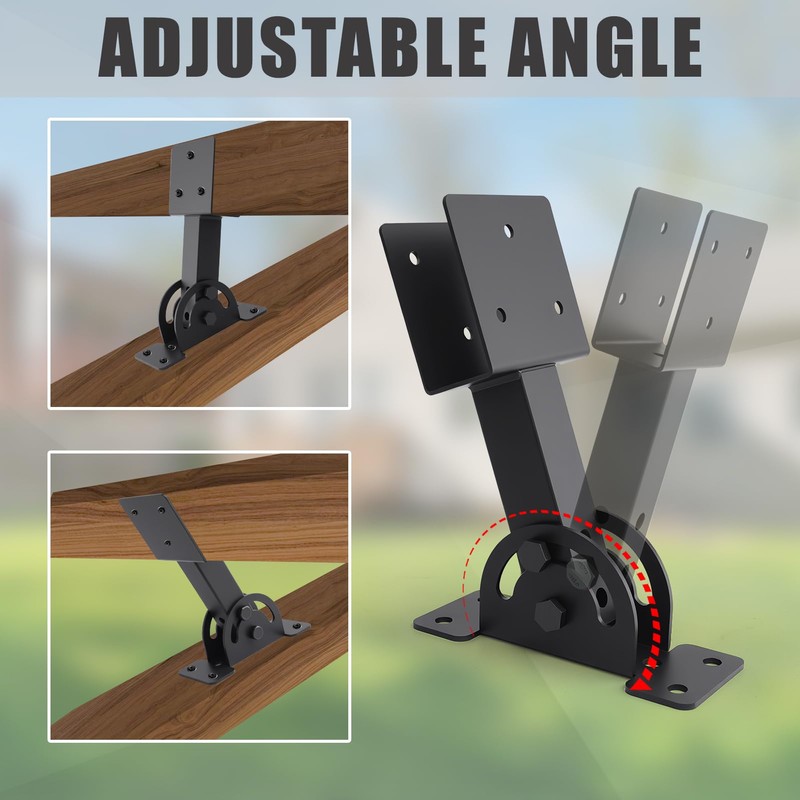AXWHYS 3 Pcs 2"x 4" Roof Riser Brackets for Pergola(Actual