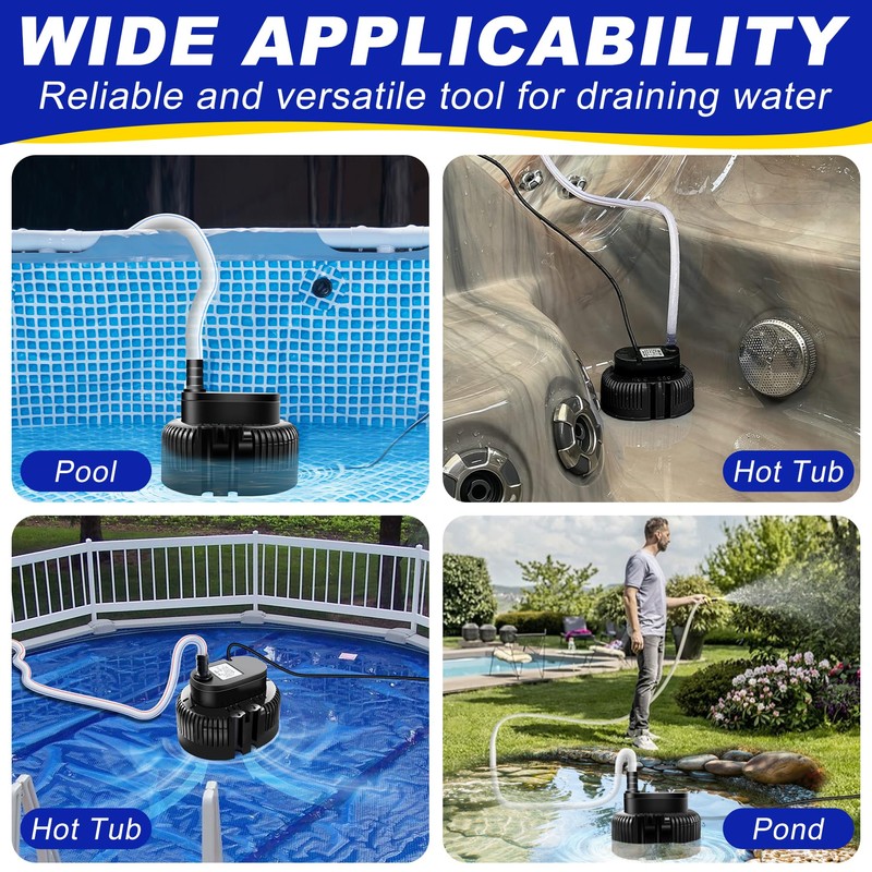 Pool Cover Pump above Ground-Submersible Sump Pump Swimming Water Removal