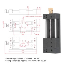 Linear Stage, Linear Stage Actuator, Compact and Lightweight, Aluminum Alloy, 2mm Rotation Displacement