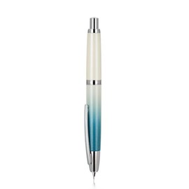 JINHAO 10 Click Fountain Pen for Office Use - Retractable Fine Nib & Ink Converter Set, Gradient Blue(Silver Clip)
