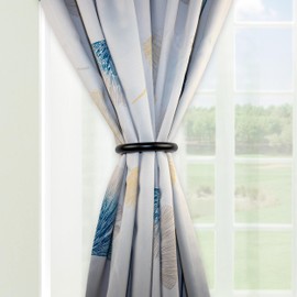 Magnetic Hoop Curtain Tieback (Pair) - Black