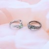 Wendalern Emerald Snake Rings Open Adjustable Crystal Snake Shaped Rings