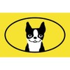 CafePress Boston Terrier Smile Oval Car Bumper Sticker