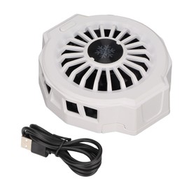RGB Phone Cooler Dual Noise Reduction Magnetic Fixation Wireless Charging Double Protection RGB Mobile Phone Heat Sink(White Magnetic Wireless Recharge)