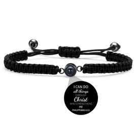 Flvkev Easter Basket Stuffers Gifts for Adult Women Men, Christian Bible Verse Philippians 4:13 Bracelet Scripture Inspirational Quote Religious Gift Easter Stuff