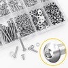 Mywish 550Pcs M3 Screw Metric Screw Assortment, 304 Stainless Steel