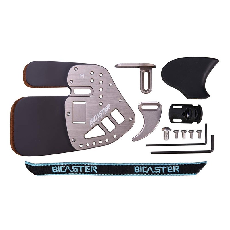 BICASTER Archery Finger Tabs Left Handed Recurve Bow Genuine Leather