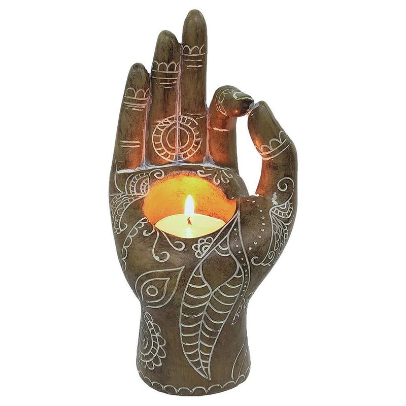 Buddha Yoga Candle Holder Resin Decorations Desktop Candle Decor Family