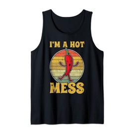 Retro Vintage Mess Hot Chili Spicy Lover Cute Pepper Tank Top