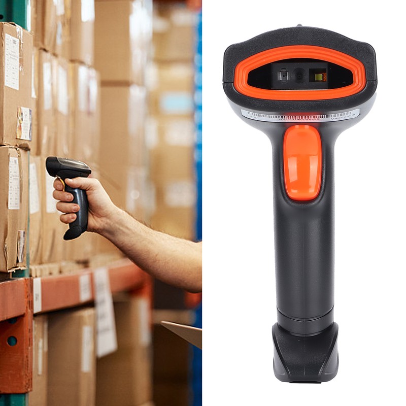Barcode Scanner Handheld 360° Reading Dustproof Waterproof Wireless QR Code