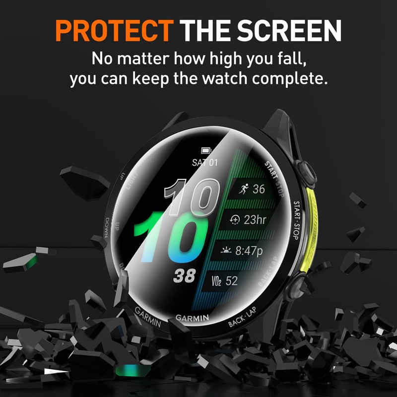 Suoman 2+2 Pack for Garmin Forerunner 970 Smartwatch Screen Protector,