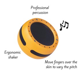 Halilit Hi-Lo Hand Shaker. Hand Percussion Musical Instrument. Percussionists of All Levels. Teens & Adults. Durable Easy Grip (Yellow)