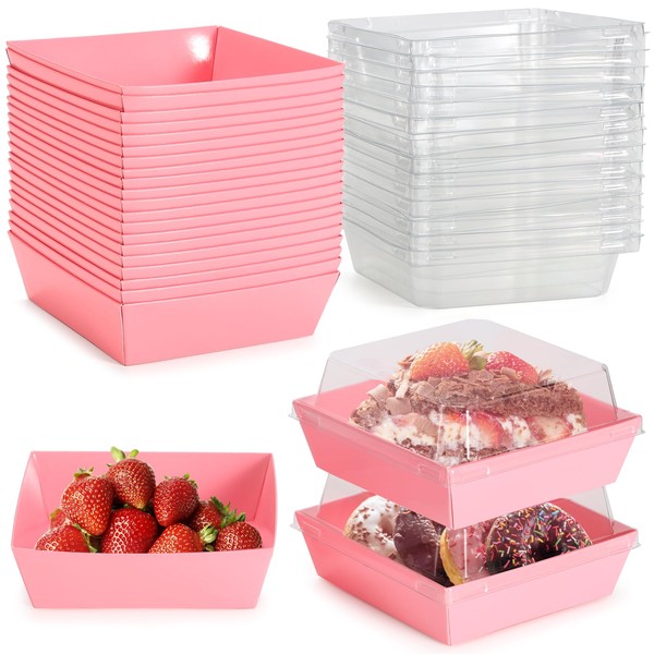 Cinccoke Cinccoke Mini Charcuterie Boxes with Clear Lids, 20 Pack