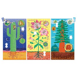 Plant Anatomy Science Puzzle Set from Mudpuppy - Includes Three 100 - Piece Puzzles with Colorful Illustrations, Ages 6+, Trifold Insert with Fun Science Facts Included