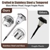 Beau Jardin 4 Pack Solar Pathway Lights Outdoor Stainless Steel
