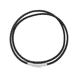 HAQUIL Waterproof Braided Leather Cord Chain Necklace for Pendant, Jewelry Gift for Men and Women - 22inch 2mm