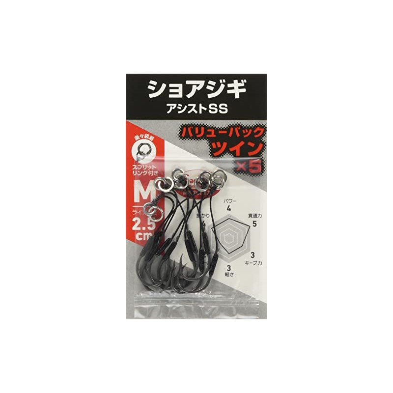 DAIWA Shoji Gear Sister Hook SS Value Pack, Twin, L