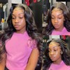 24 Inch Body Wave Glueless Lace Front Wigs Human Hair