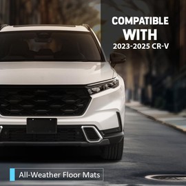 Floor Mats TPE Cargo Liners Compatible with Honda CRV 2023 2024 2025(Include Hybird) 1st & 2nd Row