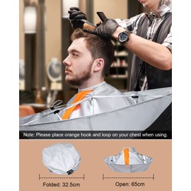 Lictin Hairdressing cape, hair cutting cape umbrella, orange