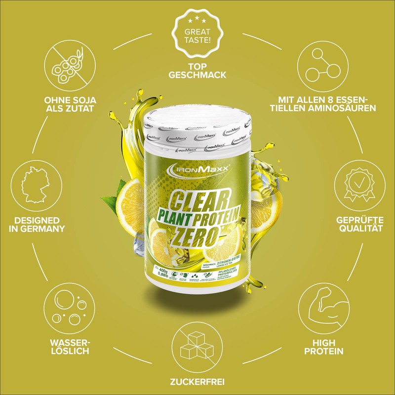 IronMaxx Clear Plant Protein Zero - Lemon Ice Tea 400