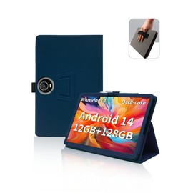 Case for TUOHAITIME C5 11 inch Android 14 Tablet 2024 New,Leather Slim Folding Stand Cover with Hand Strap Magnet for Men Women Full Protection,Dark Blue.
