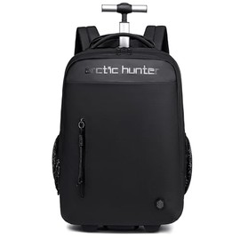 Mochila con Ruedas para Laptop 17.3'' ARCTIC HUNTER LG00657-1, Trolley 40L Impermeable, Equipaje de Mano para Cabina Avión, Viaje, Negocios y Escuela,