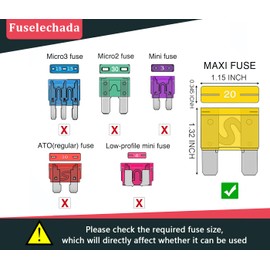 18Pcs 20A Maxi Fuses, 20AMP 32V Automotive Blade Maxi Fuse for Auto, Car, Rv, Boat, Truck (20A Maxi Fuse)