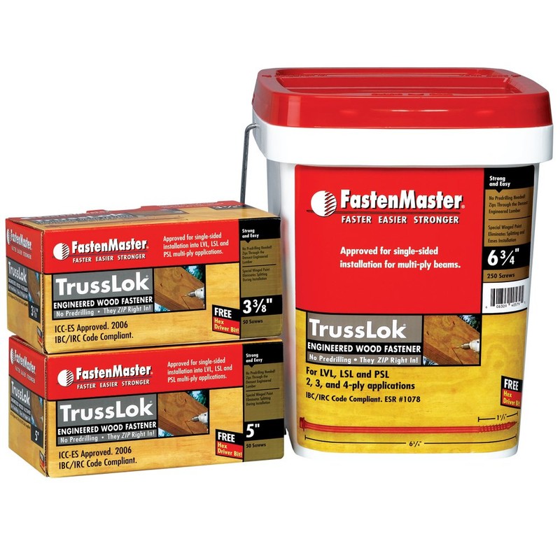FastenMaster FMTSL005-50 TrussLOK Engineered Wood Fastener, 5 Inches, 50-Count, 5",
