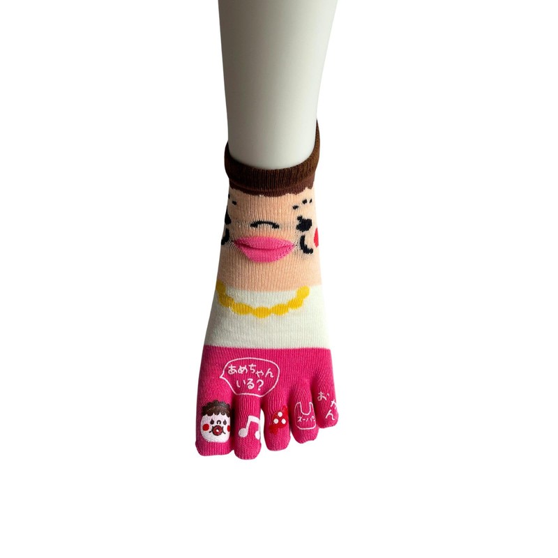 Mode Select Women's Five Toe Socks, Character, Thin, Summer, Ankle