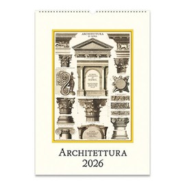 Cavallini 2026 Architecttura Wall Calendar, 13x19 Inches, 12 Page-A-Month Hanging Calendar, Ideal for Architecture Lovers, Beautiful and Organized