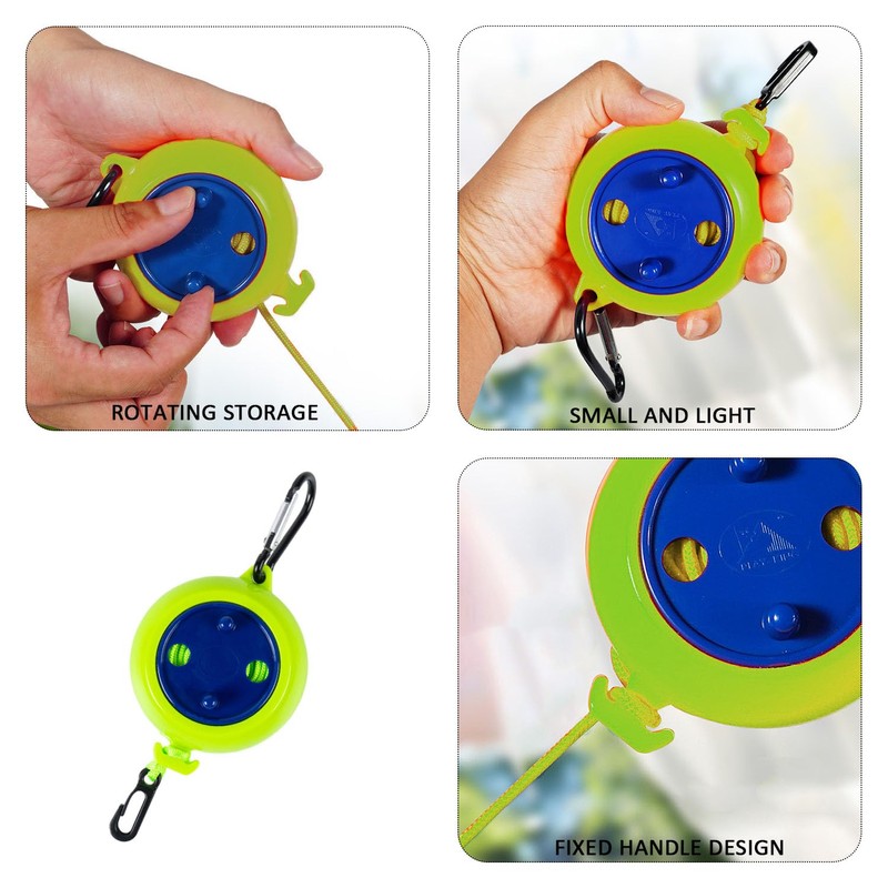 1 Camping Clothesline, Convenient Travel Clothesline, Rotating Storage, Anti Wrapping,