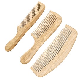 minkissy Bamboo Hair Comb for Women Anti-static Fine Tooth Compact and Portable Set