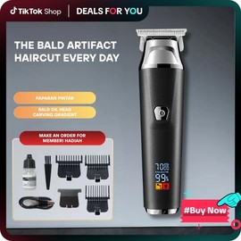 Liquid crystal digital display fast charging oil head carving hair cutter Trimmer Cordless Barber Clippers bikini trimmer split end trimmer Km-1512