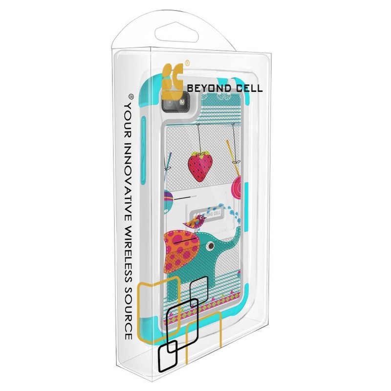 BEYOND CELL Tri Shield Case for Blackberry Z10, BerryPhant/White