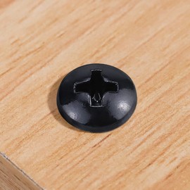 Glvaner #8 x 3/8 inch Phillips Pan Head Self Tapping Screws for Wood, Black Coated, 304 Stainless Steel 18-8, Round Head Sheet Metal Tek Screws, 50 pcs