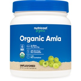Nutricost Organic Amla Powder 1 Pound (Unflavored) - 1 gram per serving, Vegan, GMO-Free