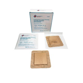 Hydrocellular Foam Dressings Silicone Adhesive with Border - 3 x 3 inches (10 pcs per Pack) | Gentle Adhesive, Sterile, Soft, Breathable, and Comfortable for Wounds, Cuts, and Scrapes