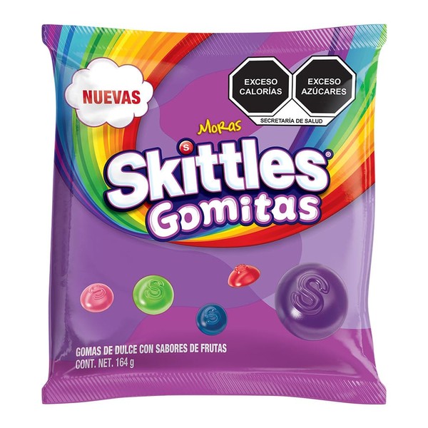 Skittles gomitas sabor moras, 164g