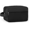 Toiletry Bag for Men Large Travel Wash Bag Water-Resistant Gym Shaving Organiser Bag, Shower Bathroom Makeup Bag with Handle (Black)