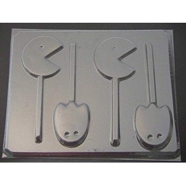 Pac Man Ghost Video Game Chocolate Candy Lollipop Mold