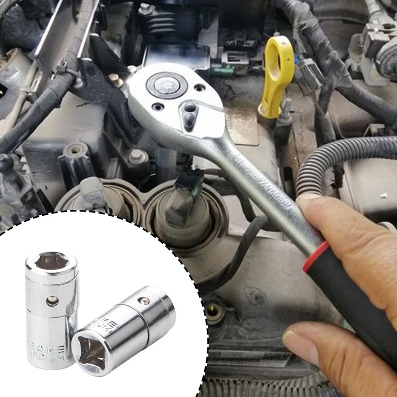 2 Pcs 1/4" Square Hole to 1/4" Hex Converter,Metal Drive